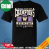 Washington Huskies vs Michigan Wolverines CFP 2024 National Championship Game Head To Head Stadium T-Shirt