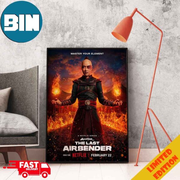 Zuko In The Live-Action ‘AVATAR THE LAST AIRBENDER’ Series Poster Canvas