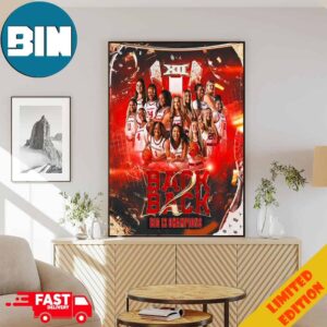 Boomer Sooner Oklahoma Sooners Women’s Basketball Back-to-Back Big 12 Conference Champions Poster Canvas