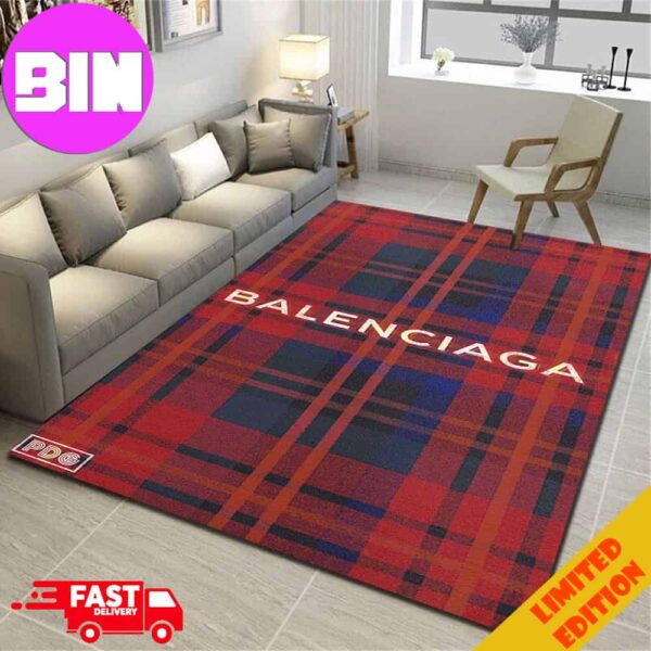 Balenciaga Caro Fashion Red Black Background Home Decor For Living Room Rug Carpet