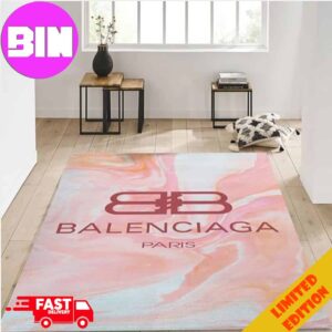 Balenciaga Paris Luxury Fashion Abstract Pink Home Decor For Living Room Rug Carpet
