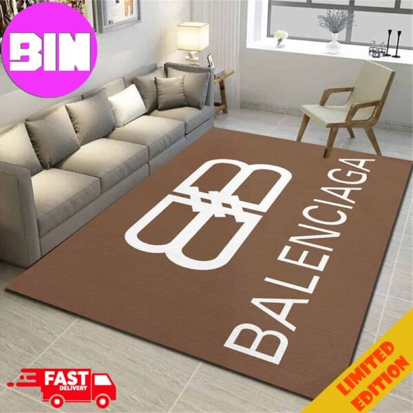 Balenciaga Paris Luxury High-End Fashion Brown Home Decor For Living Room, Bed Room Rug Carpet