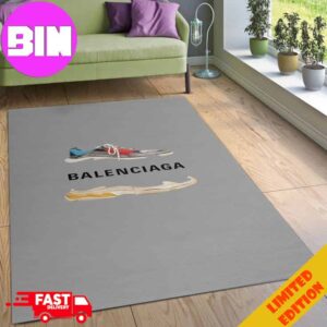 Balenciaga Sneaker Background Grey Fashion And Style For Living Room Decor Rug Carpet