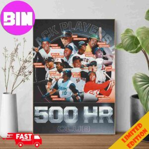 Black Players In 500HR Club Black History Month Of MLB Poster Canvas
