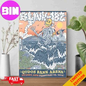 Blink-182 At Qudos Bank Arena Sydney NSW Fabruary 23 World Tour 2024 Poster Canvas