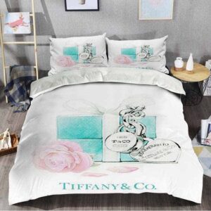 Box Gifts Tiffany And Co Luxury And Fashion Home Decor Bedding Set King And Queen With Pillow Cases