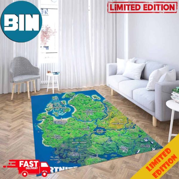 Chapter 2 Season 4 Minimap Fortnite For Living Room Home Decor Rug Carpet