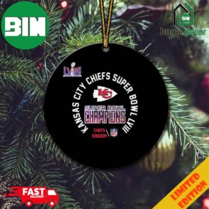 Chiefs Kingdom Let’s Go Kansas City Chiefs Super Bowl LVIII Season 2023-2024 Champions Merchandise Christmas Ornament