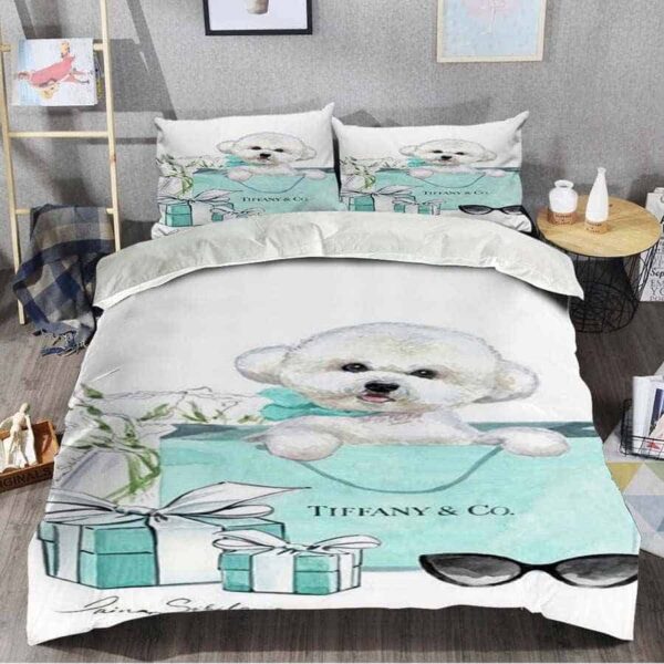 Cute Dog Tiffany And Co Quality Brand Home Decor Bedding Set