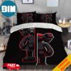 Dark And White Kaws Cartoon Characters Home Decoration Bedding Set With Two Pillows