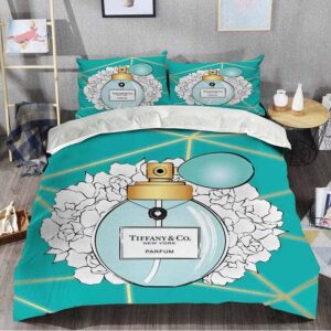 Flower And Perfume Fashion And Luxury Best Tiffany And Co Home Decor Bedding Set And Pillow Cases