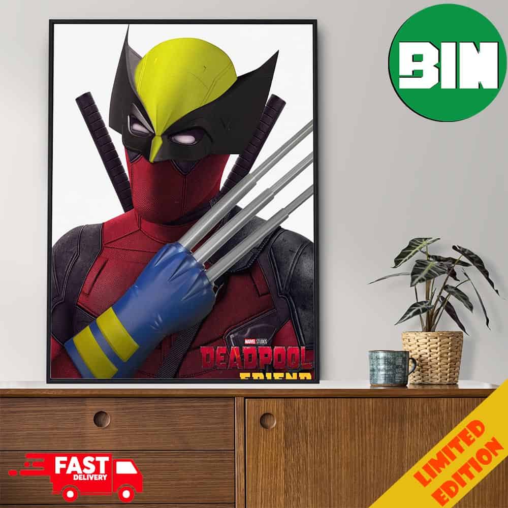 Funny Deadpool And Friend Deadpool 3 Poster Deadpool And Wolverine Marvel Studios Poster Canvas