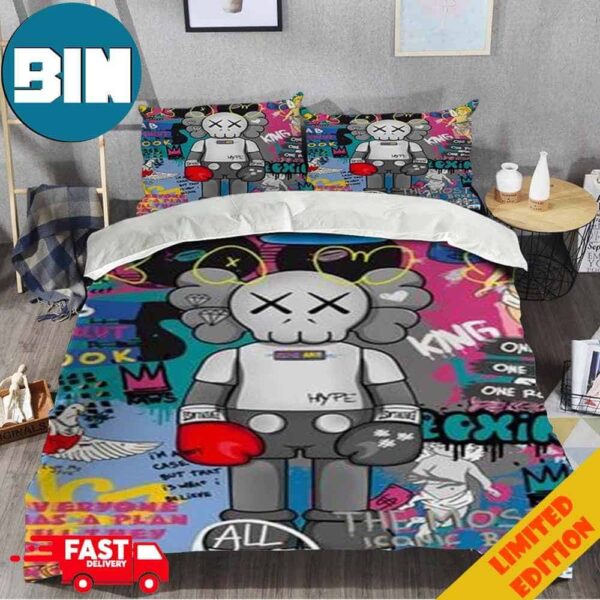 Graffiti Kaws 3D Printed Cartoon Characters Home Decor Bedding Set