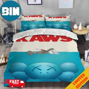 Jaws x Kaws Funny Fashion And Style Bedding Set For Bedroom Home Decor