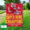 Kansas City Chiefs Super Bowl LVIII Champions Scoreboard Showcase Fan Gifts NFL Garden House Flag