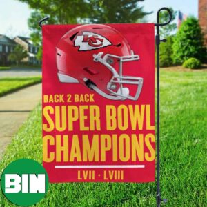 Kansas City Chiefs Back-to-back Super Bowl LVIII Champion Season 2023-2024 NFL Merchandise Garden House Flag