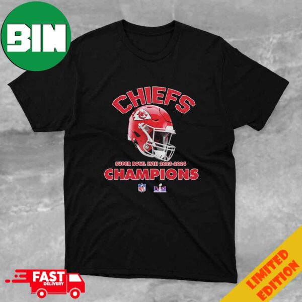 Kansas City Chiefs Helmet Congratulations Super Bowl LVIII 2023-2024 Champions NFL Playoffs Merchandise Unisex T-Shirt