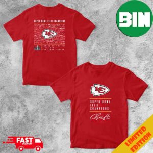 Kansas City Chiefs Super Bowl LVIII Champions Signature Roster Fan Gifts Two Sides T-Shirt