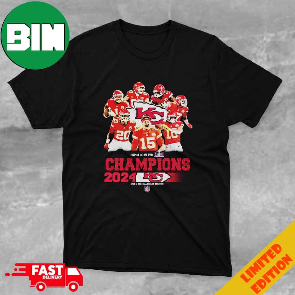 Kansas City Chiefs Team Members Super Bowl LVIII 2023-2024 Champions Congratulations Winners Chiefs Kingdom Merchandise Unisex T-Shirt