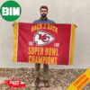 Kansas City Chiefs WinCraft AFC Champions Locker Room Super Bowl LVIII Garden House Flag Merchandise Double Sided