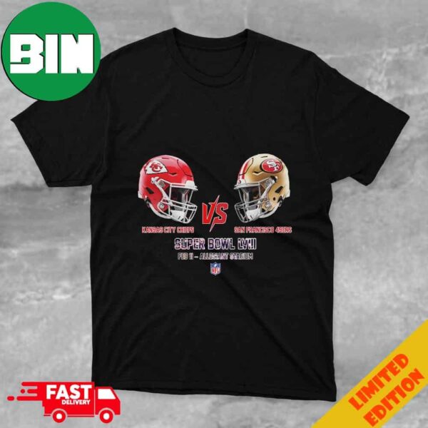 Kansas City Chiefs vs San Francisco 49ers Head To Head Super Bowl LVIII Season 2023-2024 Feb 11 Allegiant Stadium NFL Playoffs Unisex T-Shirt