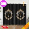 Louis Vuitton Luxury Original Ring Logo Window Curtain Colorful For Bedroom Living Room Window Decor