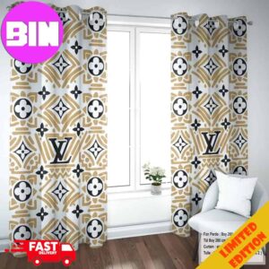 Louis Vuitton New Luxury Window Curtain For Bedroom Living Room Window Decor