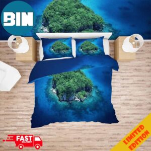 Map Island Sea Water Blue Nature Beauty Fortnite Home Decor Bedding Set And Pillow Case Comforter