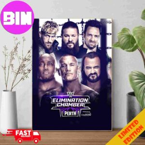 Men’s Elimination Chamber Match And Get To Challenge WWE Rollins At Wrestle Mania WWE Chamber Poster Canvas