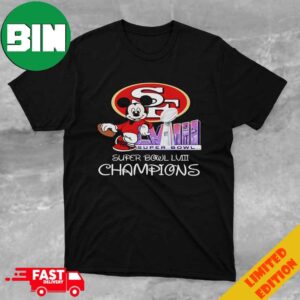 Mickey Mouse x San Francisco 49ers Super Bowl LVIII Season 2023-2024 Champions NFL Playoffs Unisex T-Shirt
