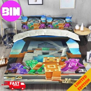 Minecraft Bedding Set Colorful Background For Child Home Decor Bedroom