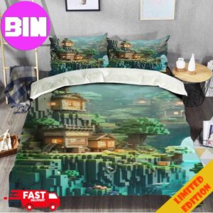 Minecraft Bedding Set Waterfall For Children Home Decor Bedroom