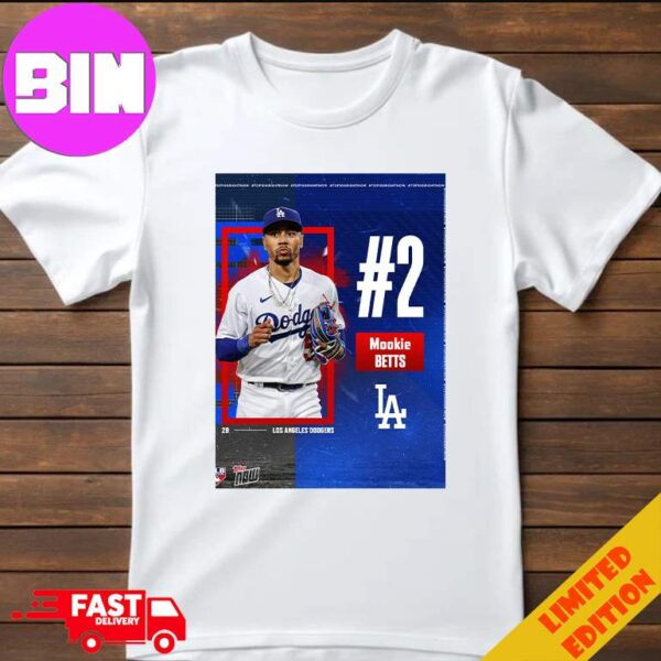 Mookie Betts Grabs The Number 2 Spot On The Top 100 Player MLB Unisex T-Shirt