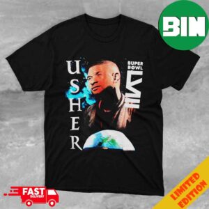 NFL Usher Themed Collection Apple Music Super Bowl LVIII 2024 Ness New Era Limited Edition Fan Gifts Merch Store T-Shirt