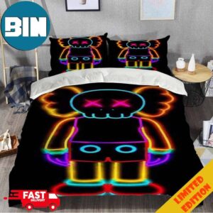 Neon Colorful Kaws Fashion And Style Home Decor For Bedroom Bedding Set