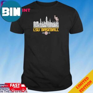 Official 2024 National Champions LSU Tigers team name skyline T-Shirt