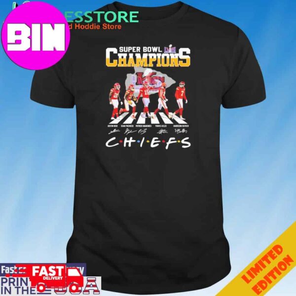 Official Kansas City Chiefs Super Bowl LVIII Champions Abbey Road Chiefs Signatures T-Shirt Hoodie