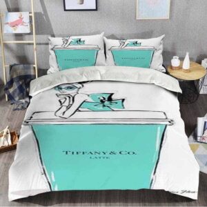 Pretty Girl Tiffany And Co Luxury Brand Premium Bedding Set Home Decoration