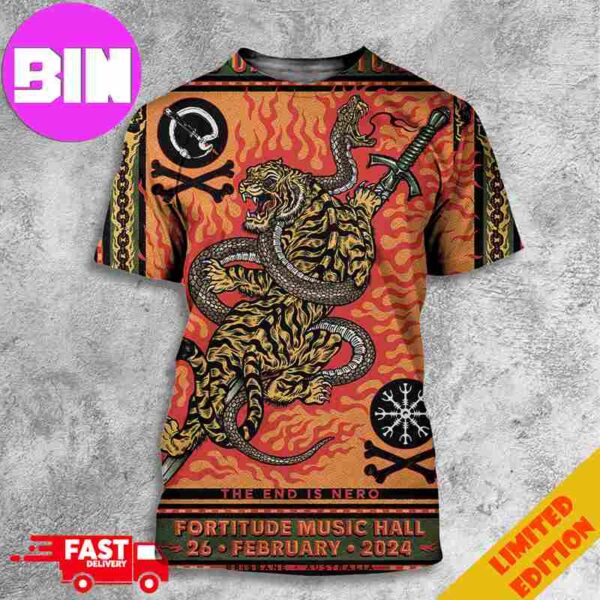 Queens Of The Stone Age 26th February At The Fortitude Music Hall Brisbane Sydney World Tour By Alex Lehours 3D T-Shirt