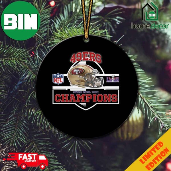 San Francisco 49ers Helmet Congratulations Super Bowl LVIII Season 2023-2024 Champions NFL Playoffs Christmas Ornament