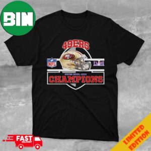 San Francisco 49ers Helmet Congratulations Super Bowl LVIII Season 2023-2024 Champions NFL Playoffs Unisex T-Shirt