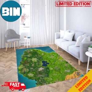 Season 5 Fortnite Mini Map For Living Home Bed Room Decor Rug Carpet