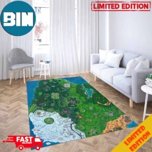 Season X Fortnite Mini Map For Living Home Bed Room Decor Rug Carpet