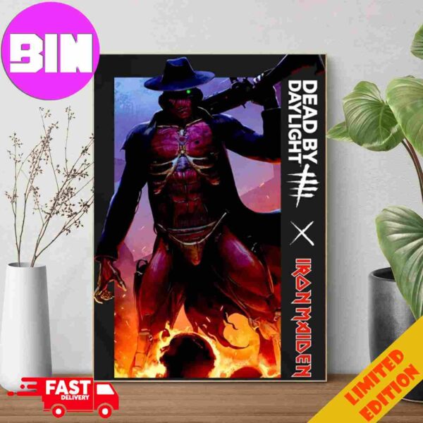 Skin The Slinger Skin Yourself The Deathslinger New Skin Dead By Daylight Stranger Eddie x  Iron Maiden Poster Canvas