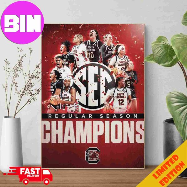 South Carolina Women’s Basketball SEC Regular Season Champions Poster Canvas