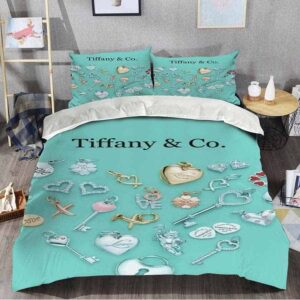 Souvenir Tiffany And Co Luxury Brand Home Decor Bedding Set And Set Pillow Cases