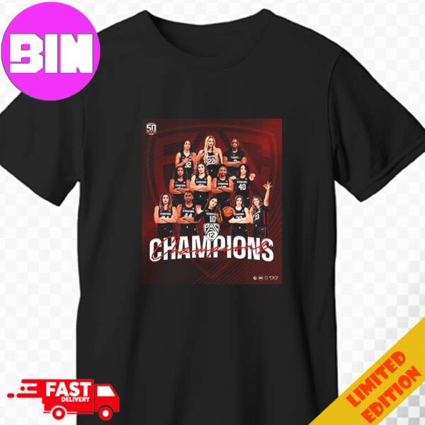 Stanford Cardinal Basketball WBB PAC-12 Champions Go Stanford NCAA T-Shirt