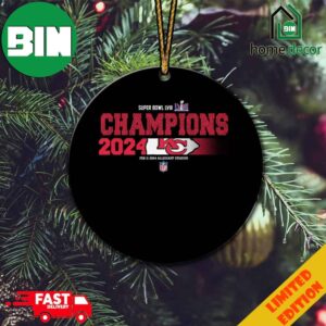 Super Bowl LVIII 2023-2024 Is Kansas City Chiefs NFL Playoffs Merchandise Logo Christmas Ornament