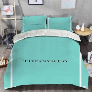 Text Logo Tiffany And Co Luxury Brand Home Decoration Bedding Set