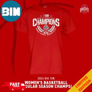 Unisex Blue 84 Scarlet Ohio State Buckeyes 2024 Big Ten Women’s Basketball Regular Season Champions Locker Room Merch Unisex T-Shirt